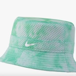Nike Breathable Mesh Tie-Dye Bucket Hat - Green/White (Size M/L)